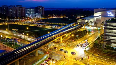 Banco De Imagens Pista Estrada Ponte Horizonte Rua Carro Noite