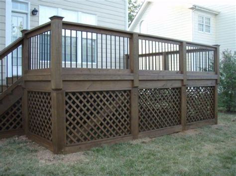 Example Of A Deck Lattice Install Design And Ideas Building A Deck