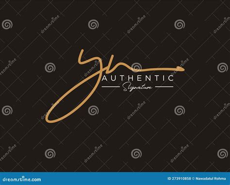 Letter YN Signature Logo Template Vector Stock Vector Illustration Of