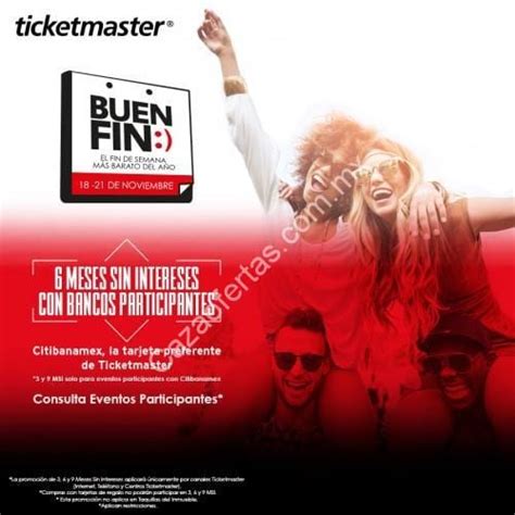 Promoción Ticketmaster El Buen Fin 2016 Compra boletos hasta a 9 meses