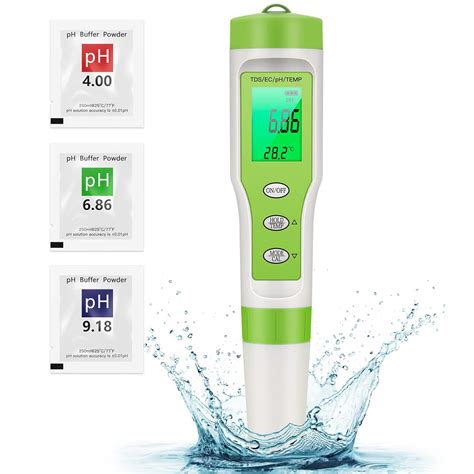 Medidor Ph Digital Ehomfy 4 En 1 Medidor De Ph Tds Ec Temperatura