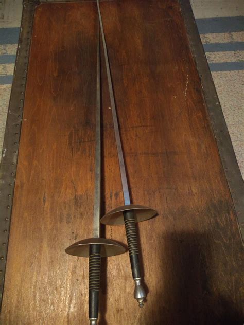 A Pair Of Authentic Fencing Swords From The Local Goodwill R