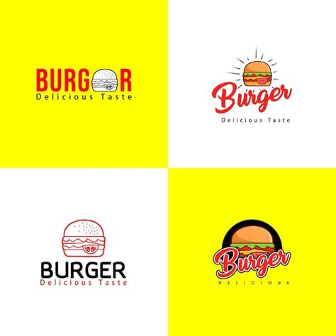 Premium Vector | Set of burger logo template