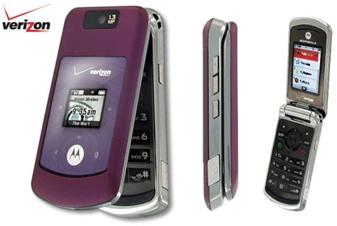 Motorola Phones Collection Motorola W755 Purple Verizon Cell Phone Review