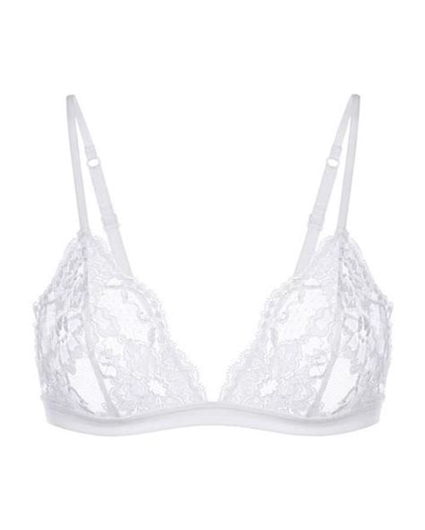 La Perla Triangle Bra In Lace In White Lyst Canada