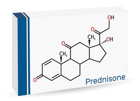 Premium Vector Prednisone Molecule Skeletal Chemical Formula Paper