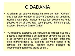 O Termo Cidadania Origina-se Do Latim Civitas - Etica e cidadania lps | PDF