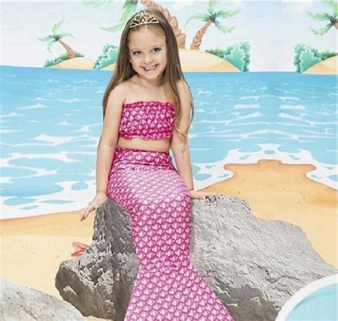 Cauda Sereia Nadadeira Infantil Rosa Ariel D Pra Andar