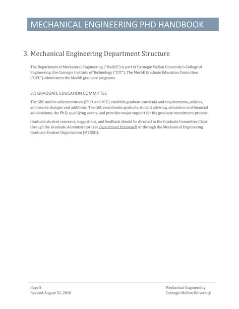 Mechanical Engineering Phd Handbook 2018 2019 By Cmuengineering Issuu