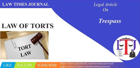 Trespass - Law of Tort - Law Times Journal