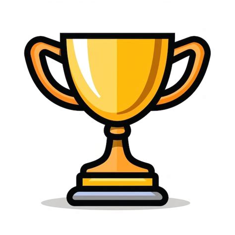 Golden Trophy Cup Illustration Premium AI Generated Image