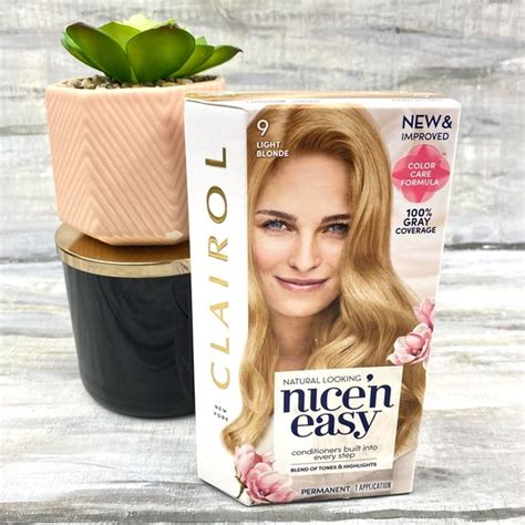 Clairol Hair Nwt Clairol Nice N Easy Light Blonde Permanent Hair Color Gray Coverage Nib