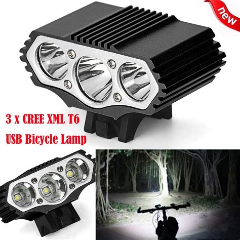 Bicycle Light Bike Flashlight Headlight 12000LM 3 X XML T6 LED 3 Modes