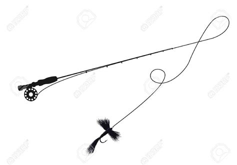 Fly Rod Drawing : Fishing Rod Bent Clipart Pole Fly Reel Cliparts Rods ...