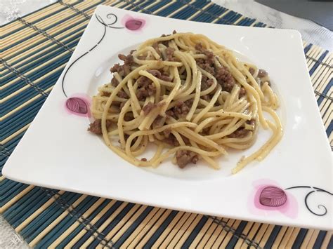 Спагетти с фаршем и грибами от Elena