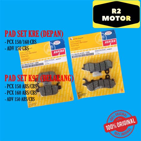 jual kampas rem cakram pad set depan belakang kre  pcx adv stylo