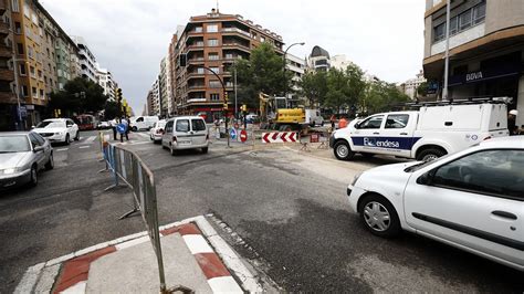 El Tr Fico En El Tramo Del Paseo De Sagasta Afectado Por El Revent N Se