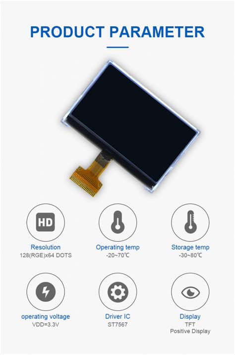 Customize LCD Panel STN HTN FSTN 34 Pin COG LCD Display Module