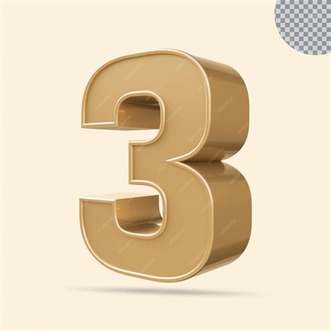 Premium Psd 3d Number Golden Luxury Creative Render