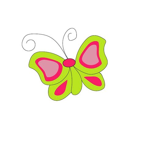 Una Mariposa Con Alas Rosas Y Verdes Y Una Mariposa Verde En La Parte