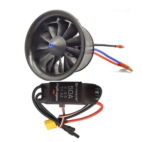 Mm Edf Blade Duct Fan Kv With Flycolor A Esc Brushless Motor