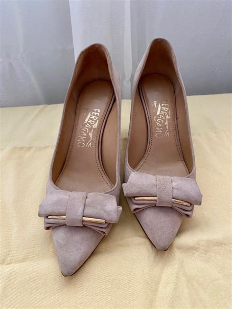 Salvatore Ferragamo Nude Suede Pumps Women S Fashion Footwear Heels