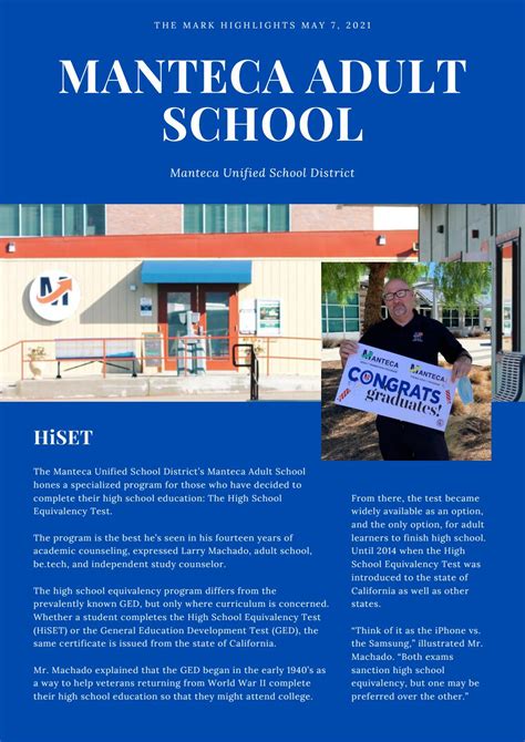 Manteca Adult School Hiset Program By Manteca Unified School District