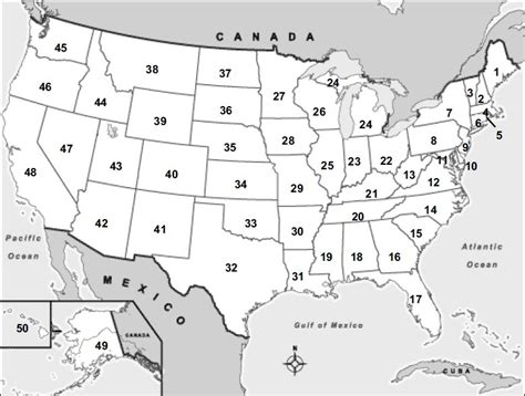 Us Map Numbered States