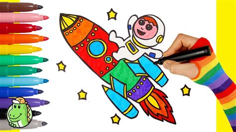 How to draw an Astronaut Kid on a Space Adventure 👨‍🚀🚀🌌 Drawings for ...