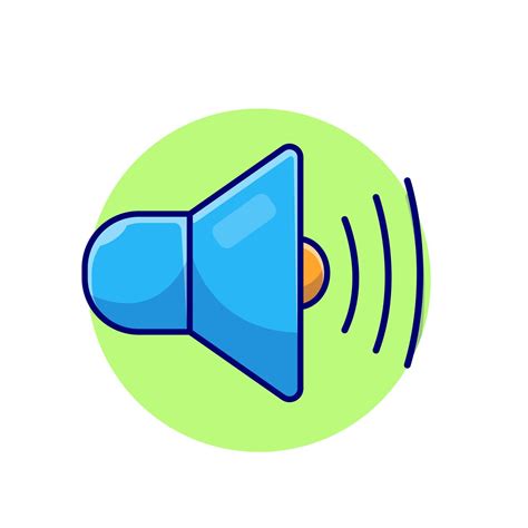 Sound On Icon With Volume Sound Cartoon Vector Icon Illustration Music