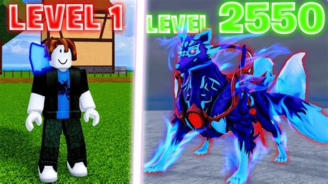 Going From Level Noob To Max Level Using Only Kitsune Fruit In Blox