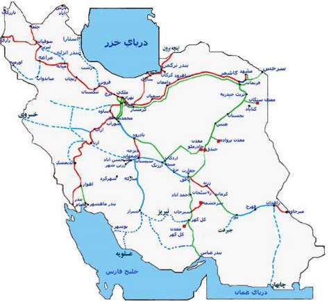 نقشه خطوط ریلی توکا کشش