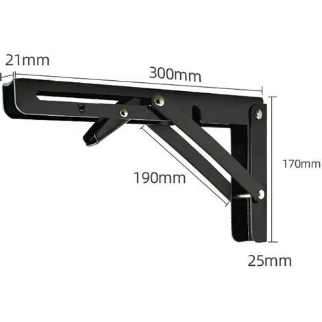 Support d Étagères Pliable 300mm Équerre Pliante Étagère Murale