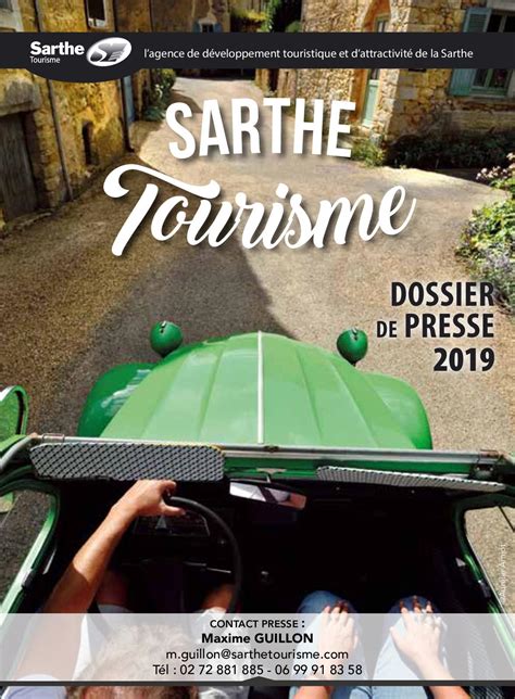 Calaméo Dossier de Presse Sarthe Tourisme 2019