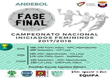 Fase Final Do Campeonato Nacional De Iniciados Femininos Joga Se Em