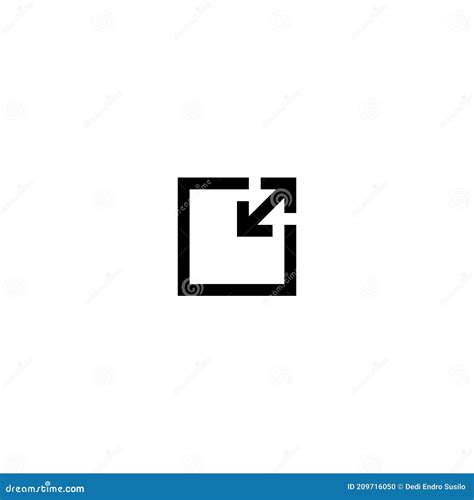 Logo Enlarge Square Has the Meaning of the Act of Enlarging the Screen