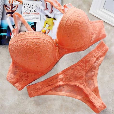 New 2019 Lace Drill Bra Set Women Plus Size Push Up Underwear Set Bra