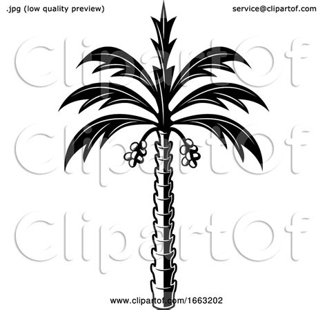 Black And White Egyptian Palm Tree By Vector Tradition Sm 1663202