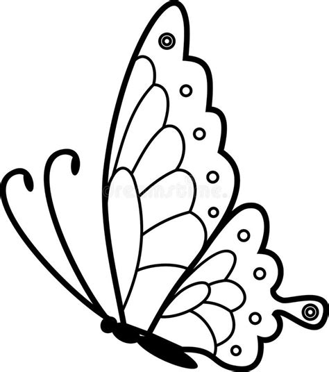 Black And White Flying Butterfly Clipart