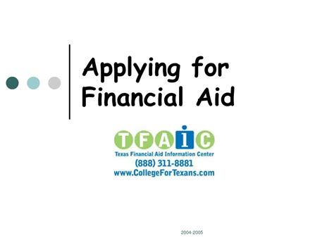 Ppt Applying For Financial Aid Powerpoint Presentation Free Download