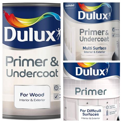 Dulux Primer And Undercoat For Wood Multi Purpose Difficult Surfaces 250ml 750ml Ebay