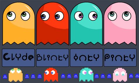 The Pac-Man Ghosts by Miserable-in-Orange on DeviantArt