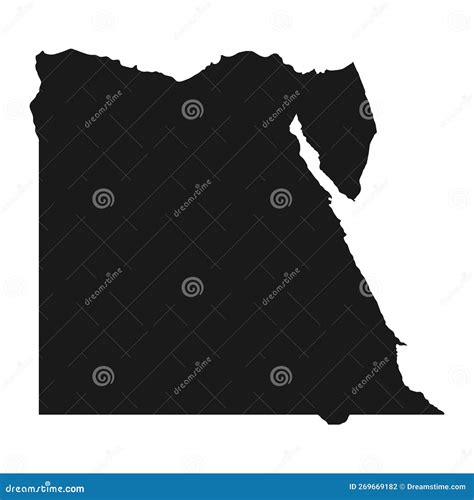 Detailed Egypt Physical Map With Labeling Cartoon Vector