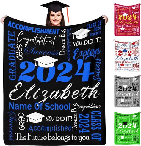 Amazon Yescustom Custom Graduate Blanket Personalized Class Of