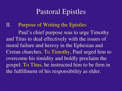 Ppt Lesson 17 The Pastoral Epistles Powerpoint Presentation Free