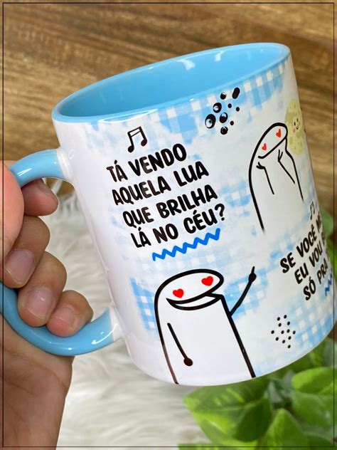 Artes Caneca Namorados Flork Ta Vendo Aquela Lua Que Brilha DMK Studio