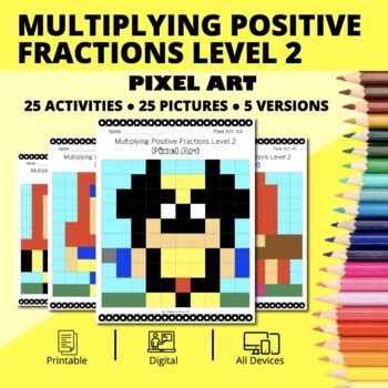 Super Hero Multiplying Fractions Pixel Art Mystery Pictures By Qwizy