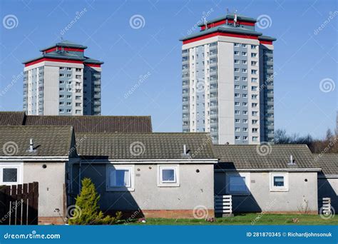 High Rise Council Flats In Poor Housing Estate Stock Image Image Of