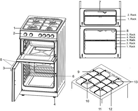 Belling Fs50gtcl 50 Cm Gas Cooker Instruction Manual