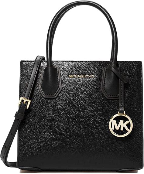 Michael Kors Mercer Medium Messenger Crossbody Satchel Powder Black